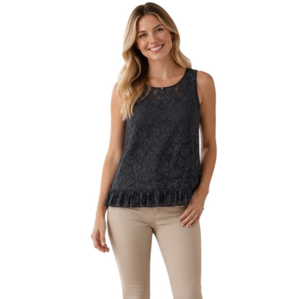 Pada Blue Scoop Neck Sleeveless Tunic Top, XS/US2/IT38
